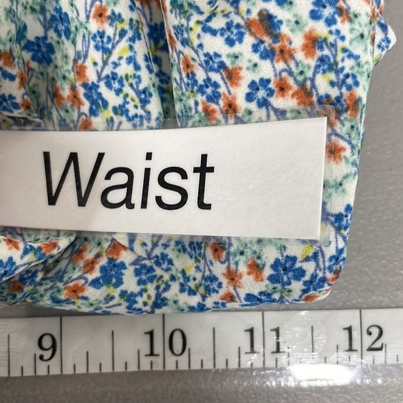 Lush NWT Dress Wrap Blue Tie Back with Ruffles Floral Size Small S - Picture 15 of 17